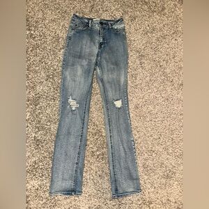 RSQ Light Blue Distressed Straight Leg Jeans